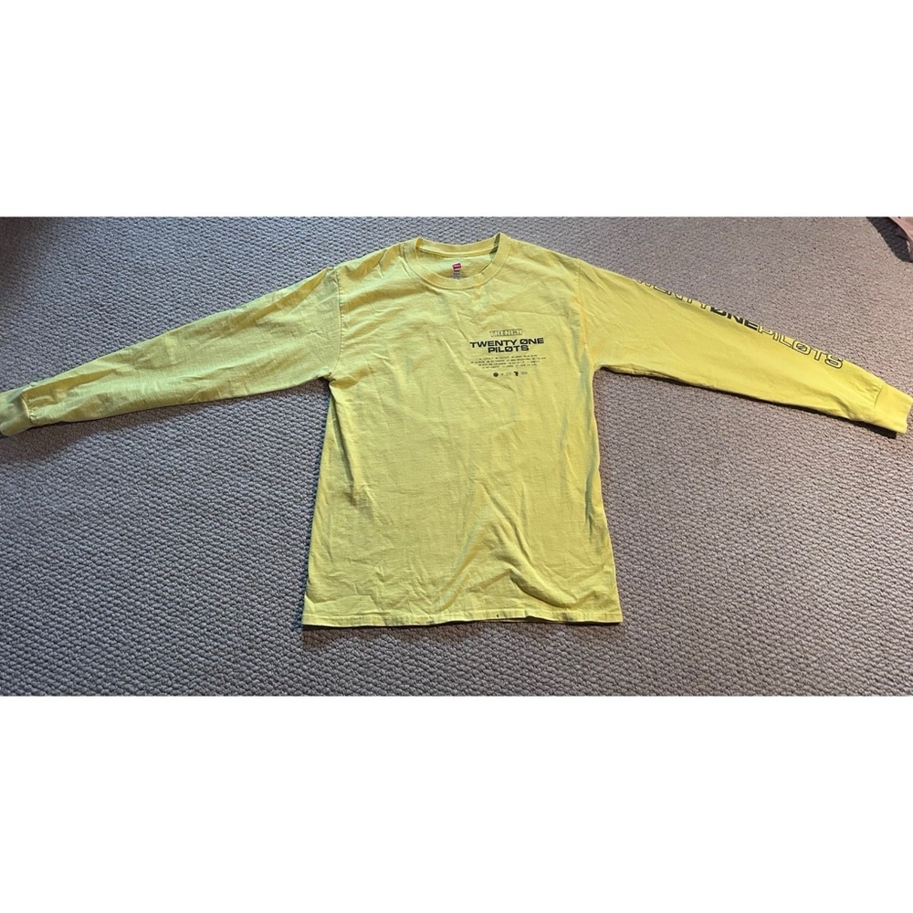 Twenty One Pilots Graphic Yellow Tee with Black Print